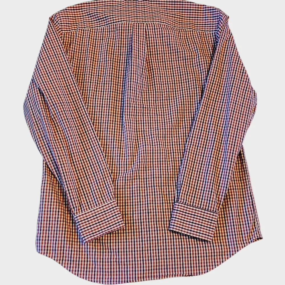 Banana Republic Purple, White & Plum Casual Button‎ Down Shirt Checked Size  M